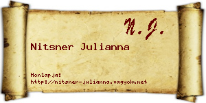 Nitsner Julianna névjegykártya